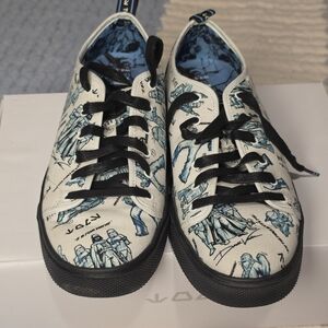 TOMS - Star Wars : Toms White Canvas Sneakers with Blue STAR WARS Sketches